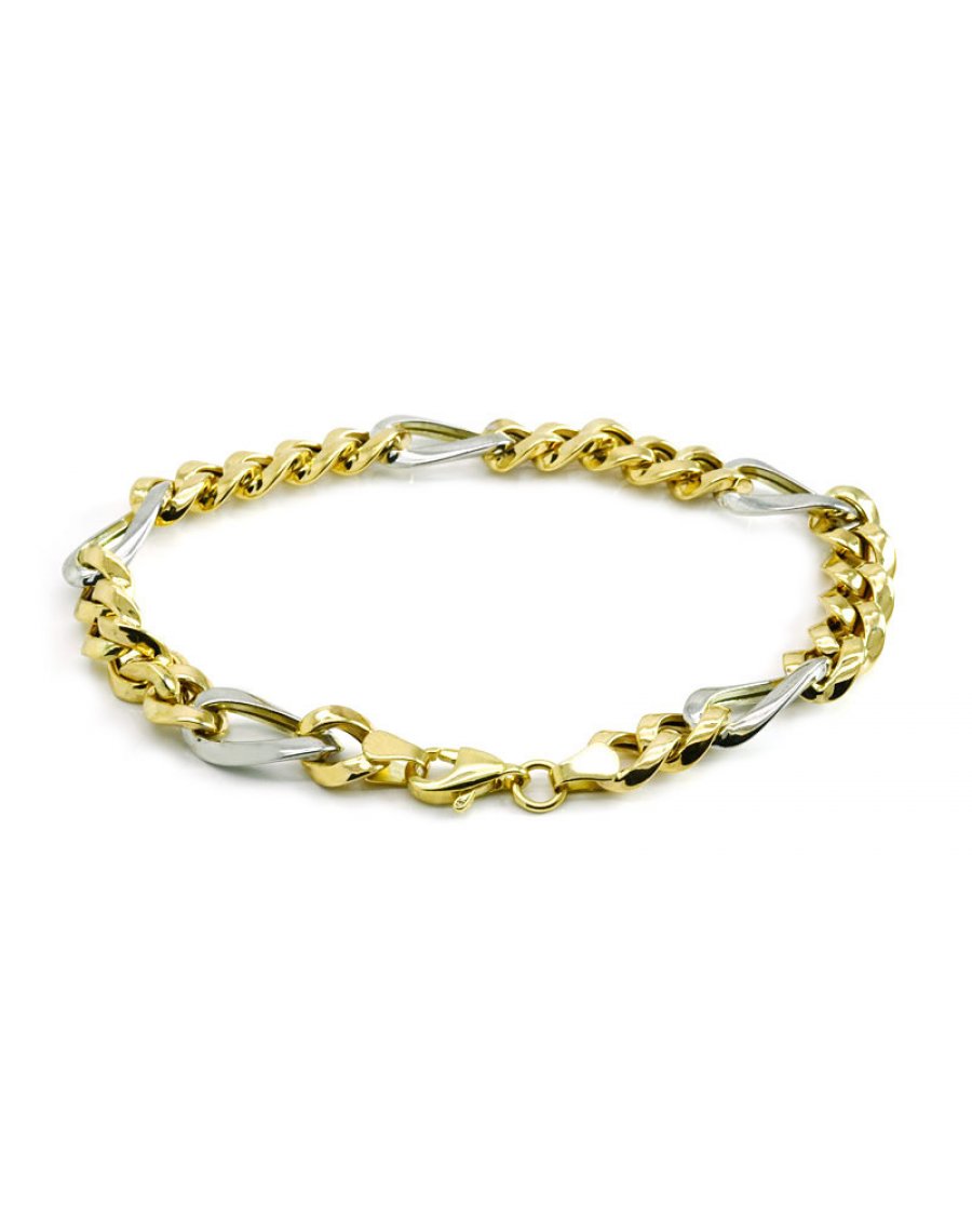 9ct Gold 185cm Solid Figaro 31 Bracelet  Prouds