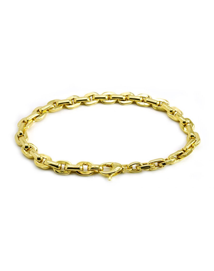 9ct Yellow Gold Fancy Belcher Link Bracelet | T T Jewellers