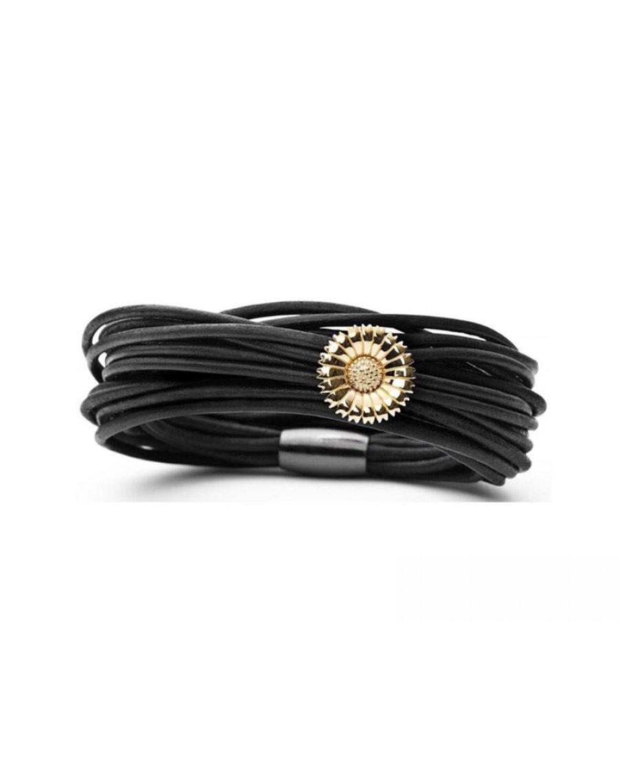 Black Shimmer & Braid Fashion Leather Bracelet XI101